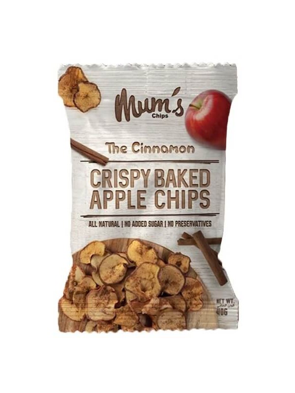 Apple Chips Red Cinnamon Chips de pomme au four Rouge Cannelle Mum’s chips 40g